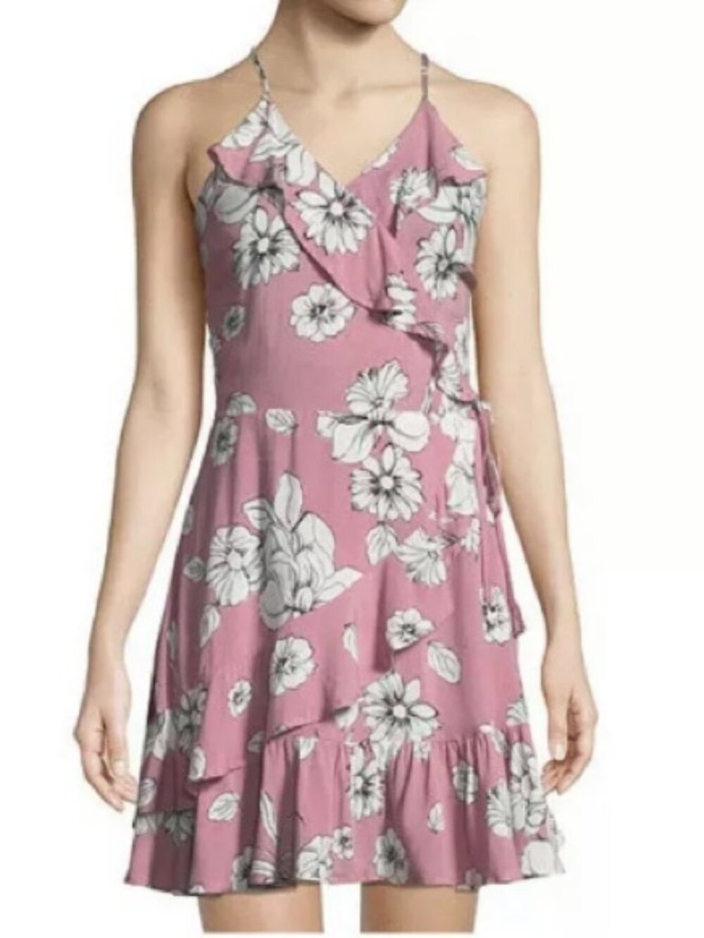 Love Fire Womens Graphic Floral Print Summer Dress